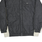 NIKE Mens Black & Cream Zip Nylon Jacket XL Lightweight Sportswear Outerwear