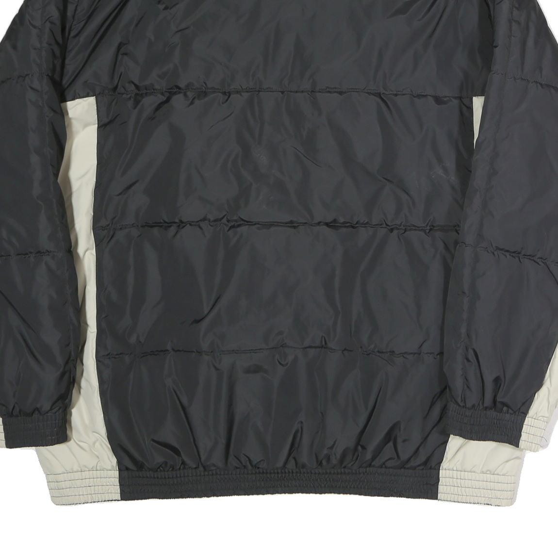 NIKE Mens Black & Cream Zip Nylon Jacket XL Lightweight Sportswear Outerwear