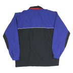 Mens Blue & Black Polyester Blend Zip Jacket Size L Casual Lightweight Outerwear
