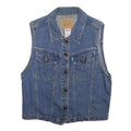 LEVI'S Girls Blue Denim Sleeveless Jacket XL Cotton Button Closure Classic