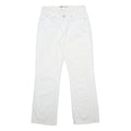 LEVI'S 529 Womens Jeans White Regular Straight Denim W28 L32 Classic Zip Cotton