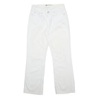 LEVI'S 529 Womens Jeans White Regular Straight Denim W28 L32 Classic Zip Cotton