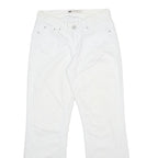 LEVI'S 529 Womens Jeans White Regular Straight Denim W28 L32 Classic Zip Cotton