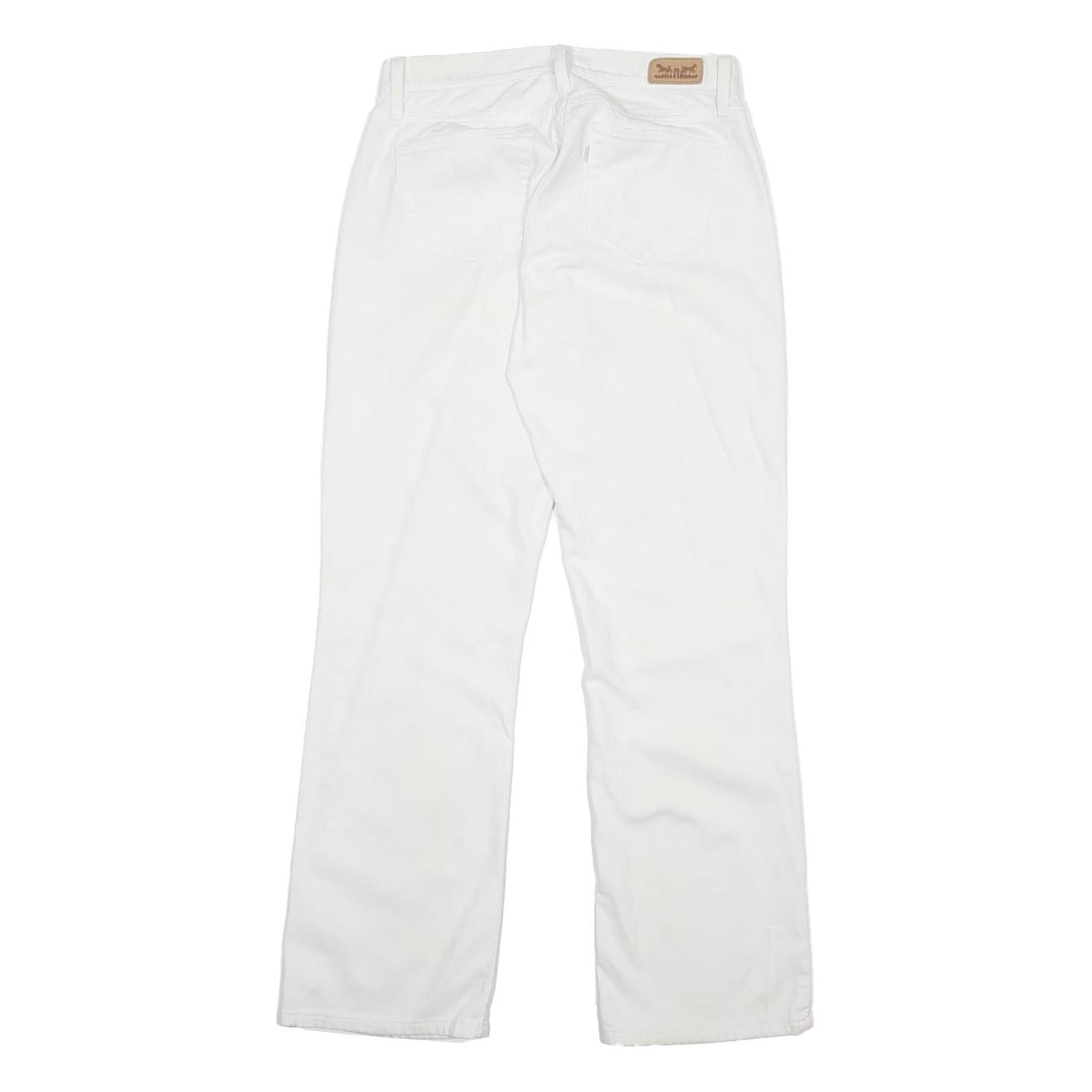 LEVI'S 529 Womens Jeans White Regular Straight Denim W28 L32 Classic Zip Cotton