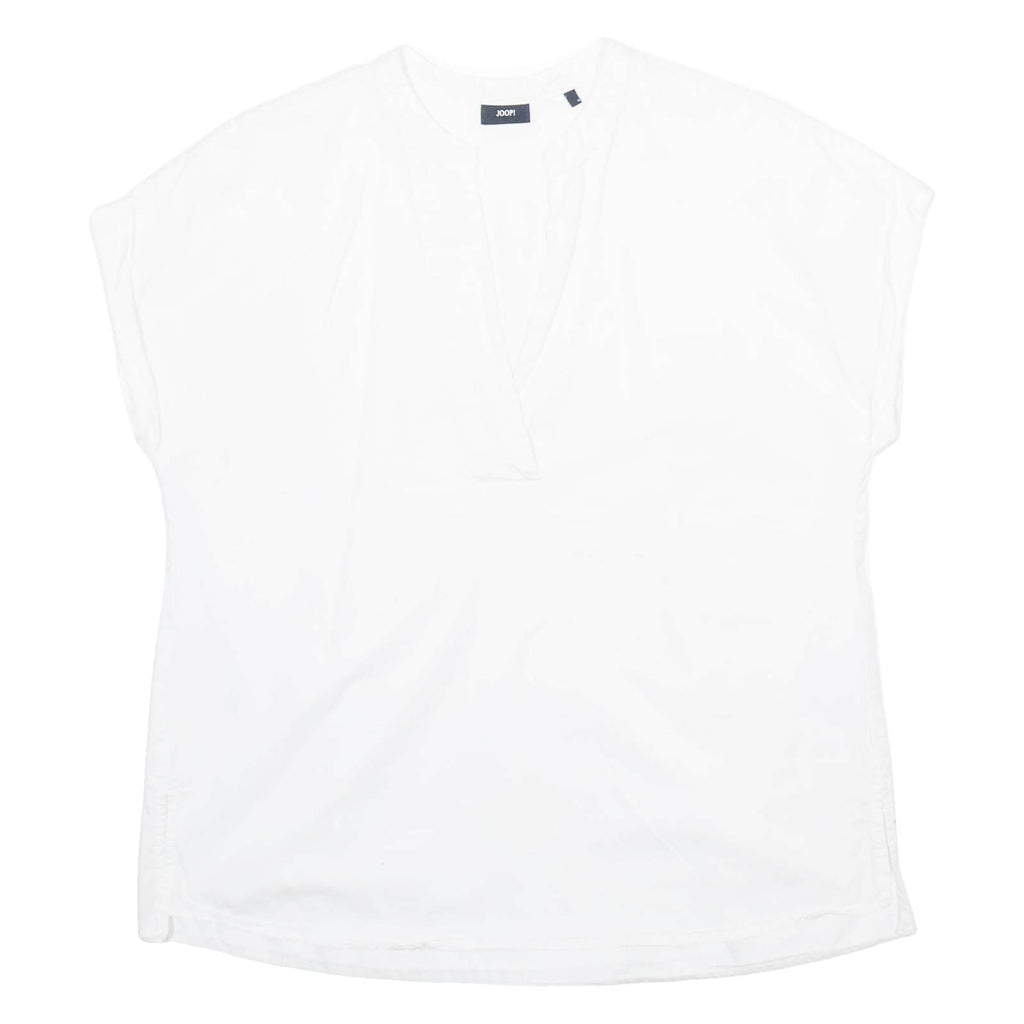 JOOP Womens Blouse White V-Neck M