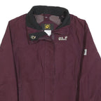 JACK WOLFSKIN Womens Maroon Jacket M Polyester Blend Zip Outdoor Practical