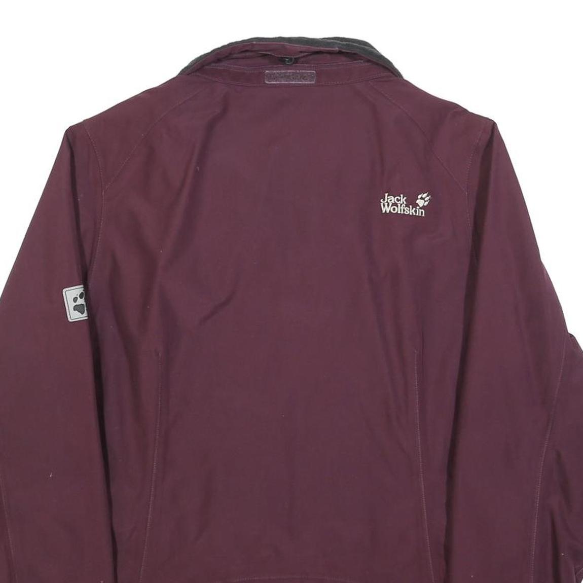 JACK WOLFSKIN Womens Maroon Jacket M Polyester Blend Zip Outdoor Practical