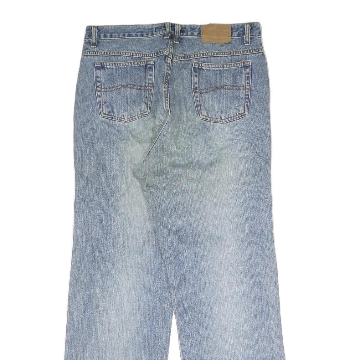 TEX JEANS Mens Regular Fit Blue Denim Jeans W32 L29 Classic Cotton Zip