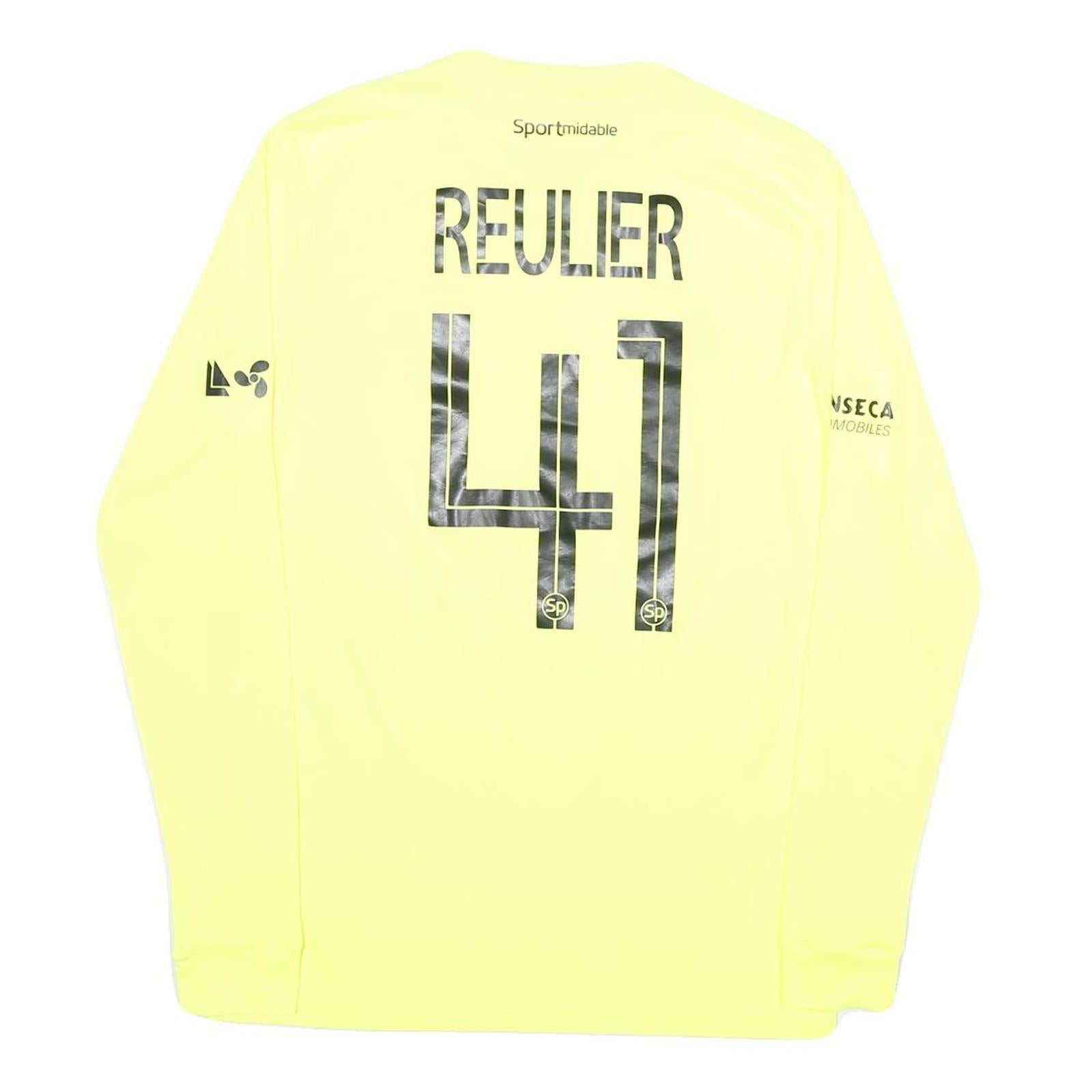 NIKE Mens Yellow & Black Football Shirt Long Sleeve Crew Neck Reulier 41