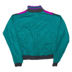 SEASON TICKET Colourblock Womens Sweatshirt Green Collared XL