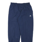 ADIDAS Mens Joggers Blue M W30 L31 Polyester Blend Regular Tapered Drawstring