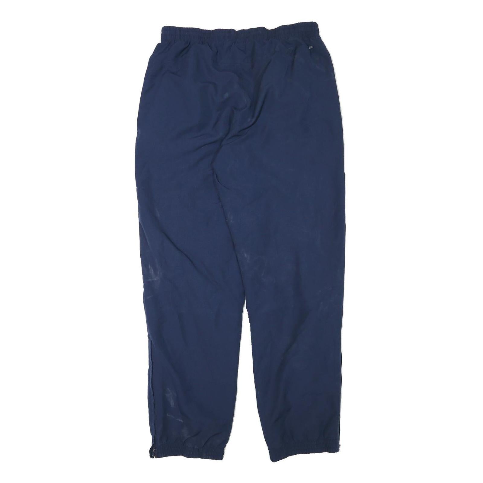 ADIDAS Mens Joggers Blue M W30 L31 Polyester Blend Regular Tapered Drawstring