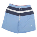 NAUTICA Mens Shorts Blue & Navy Stripe Casual L W30 Drawstring Lightweight