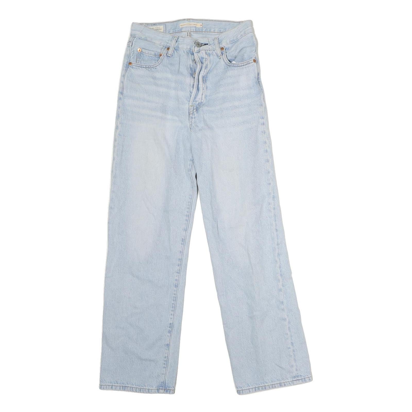 LEVI'S Womens Jeans Blue Regular Straight Denim Light W26 L27 Classic Button Fly