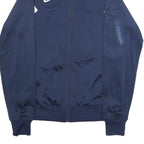 NIKE Mens Navy Blue Sports Zip Track Jacket L Polyester Plain