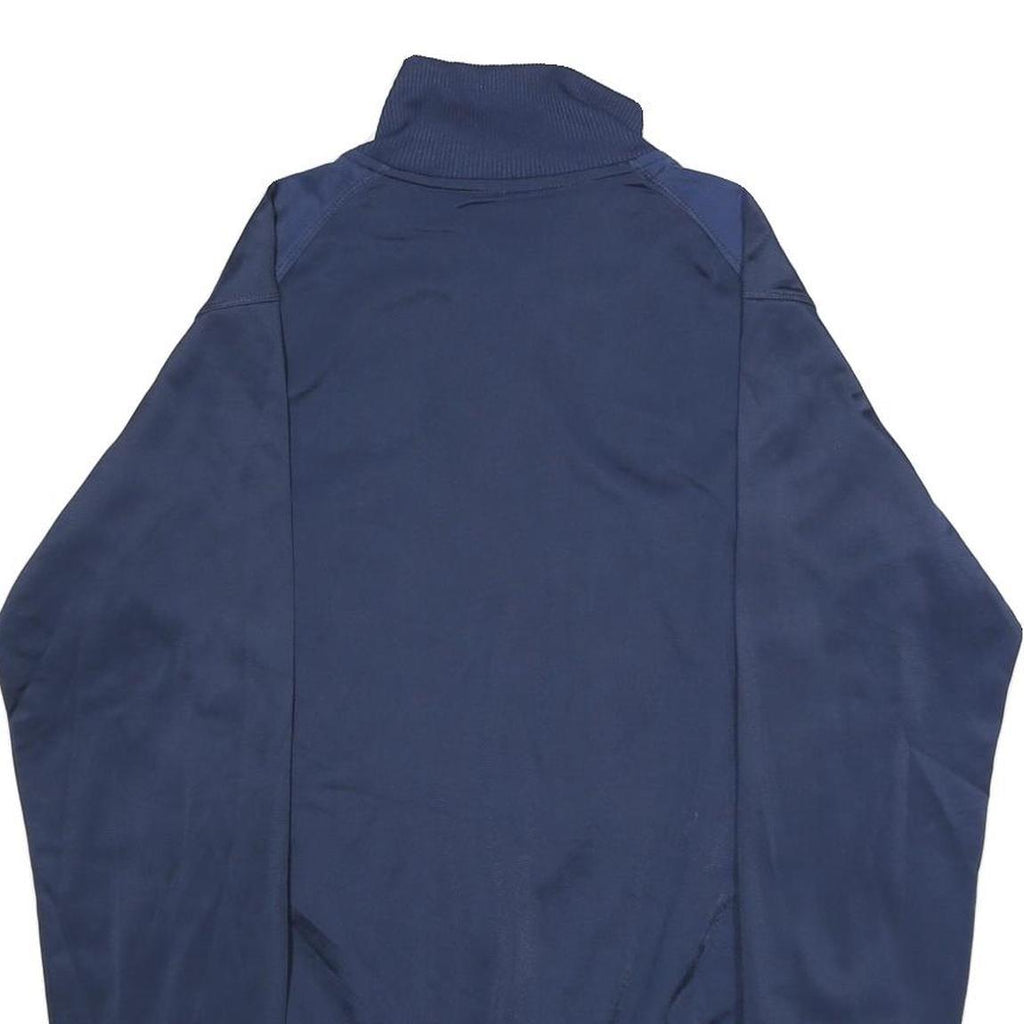 NIKE Mens Navy Blue Sports Zip Track Jacket L Polyester Plain