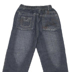 Womens Regular Fit Drawstring Dark Denim Jeans Cotton Blend W36 L22 Casual Cargo