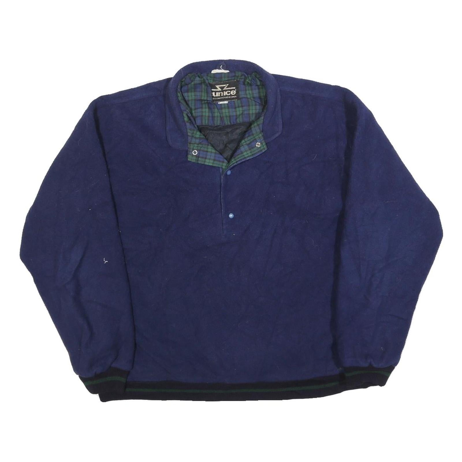 SUN ICE Mens Blue Plain Pullover Jumper Crew Neck Basic Knit L Polyester