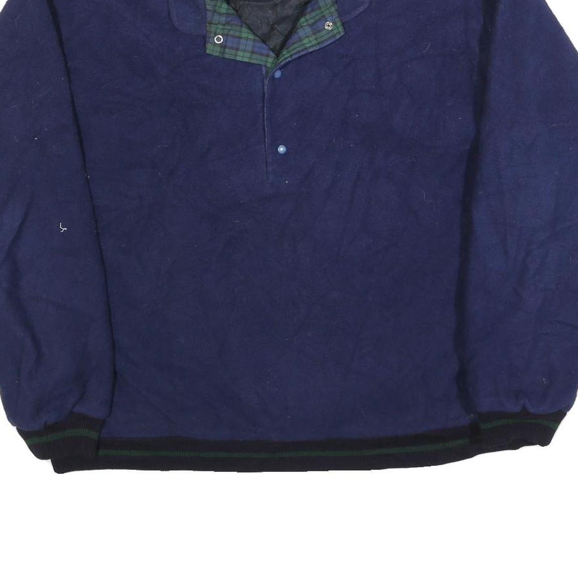 SUN ICE Mens Blue Plain Pullover Jumper Crew Neck Basic Knit L Polyester