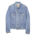 LEVI'S Womens Blue Denim Button Jacket L Cotton Blend Classic Fit
