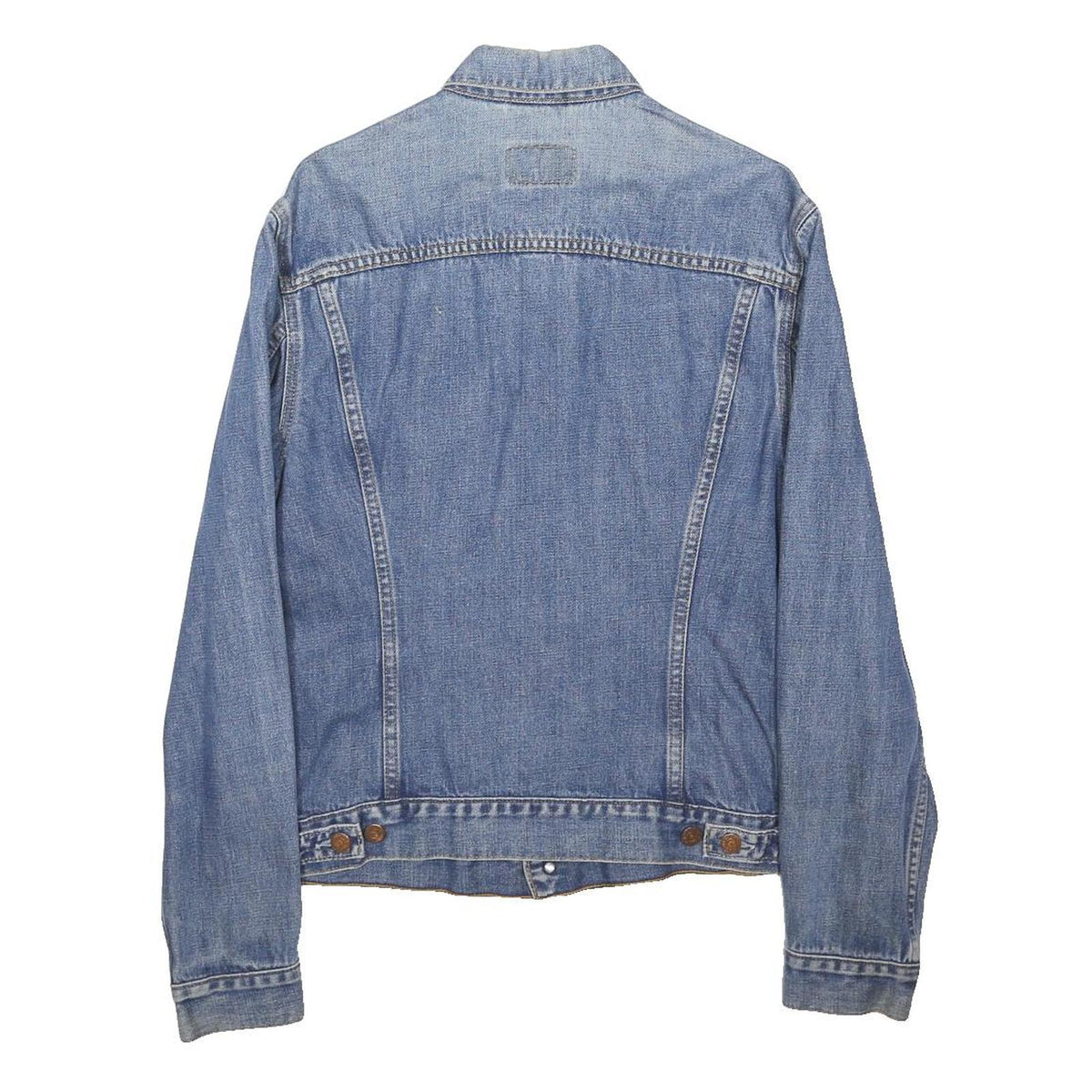 LEVI'S Womens Blue Denim Button Jacket L Cotton Blend Classic Fit