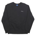 REEBOK Mens Black Crew Neck S Cotton Blend Sweatshirt Pullover Casual Sportswear