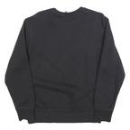 REEBOK Mens Black Crew Neck S Cotton Blend Sweatshirt Pullover Casual Sportswear