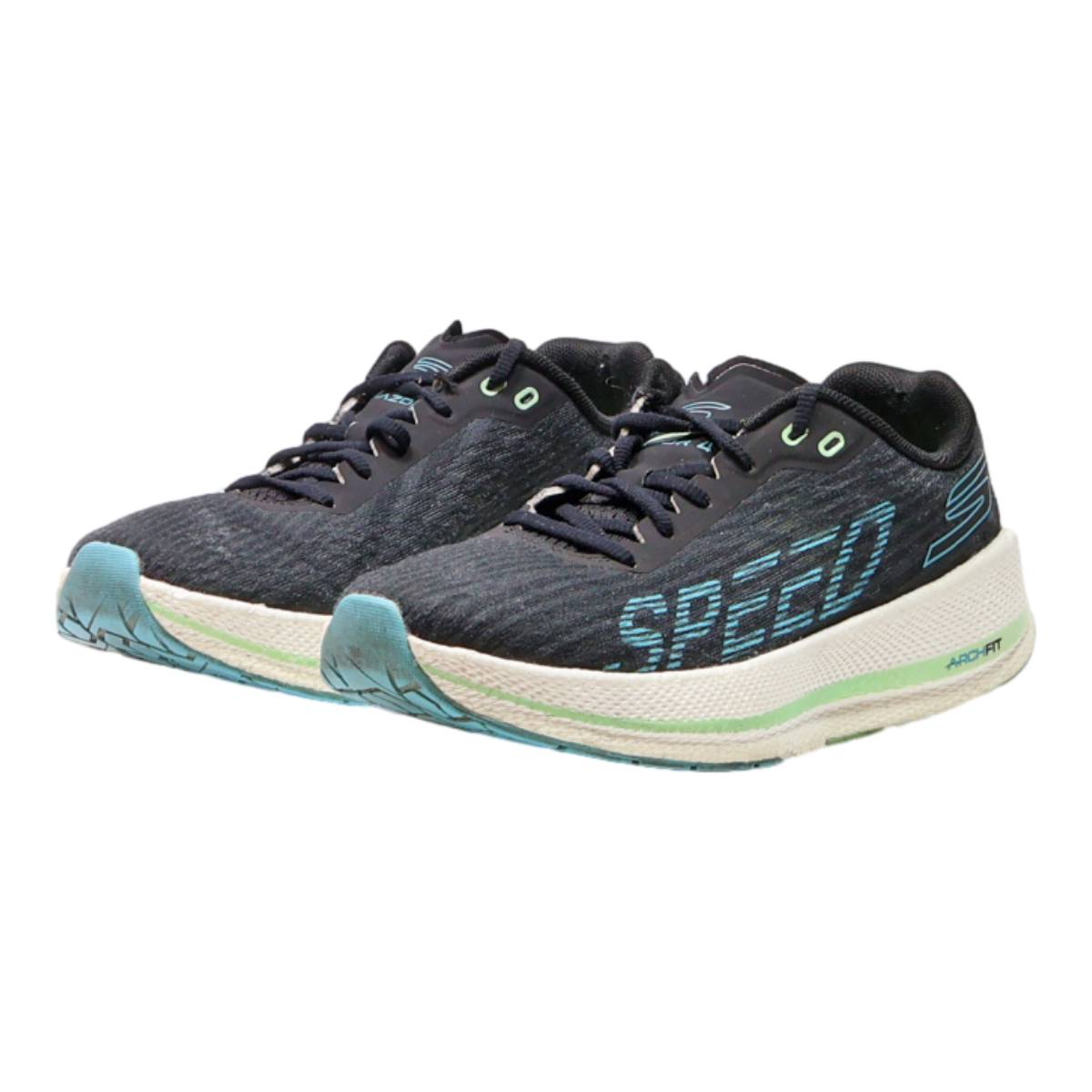 SKECHERS Sneaker Trainers Black Synthetic Womens UK 4