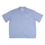 DICKIES Mens Blue Work Shirt 2XL Polyester Blend Short Sleeve Button Down