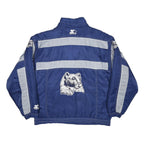 STARTER Mens Blue & Grey Penn State Nylon Jacket M Zip Reflective Sport