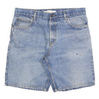 FADED GLORY Mens Denim Blue Relaxed Fit Shorts L W36 Classic Cotton Blend Casual