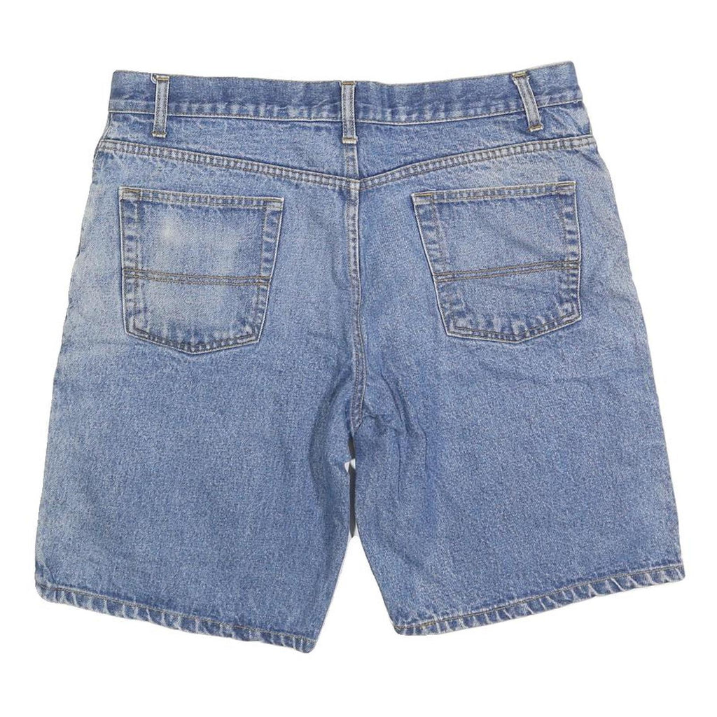 FADED GLORY Mens Denim Blue Relaxed Fit Shorts L W36 Classic Cotton Blend Casual