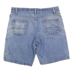 FADED GLORY Mens Denim Blue Relaxed Fit Shorts L W36 Classic Cotton Blend Casual