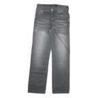 AIZHIZOU Womens Regular Grey Denim Jeans Cotton Blend W28 L32 Embroidered