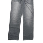 AIZHIZOU Womens Regular Grey Denim Jeans Cotton Blend W28 L32 Embroidered