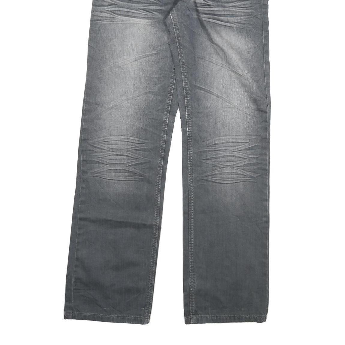 AIZHIZOU Womens Regular Grey Denim Jeans Cotton Blend W28 L32 Embroidered