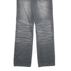 AIZHIZOU Womens Regular Grey Denim Jeans Cotton Blend W28 L32 Embroidered