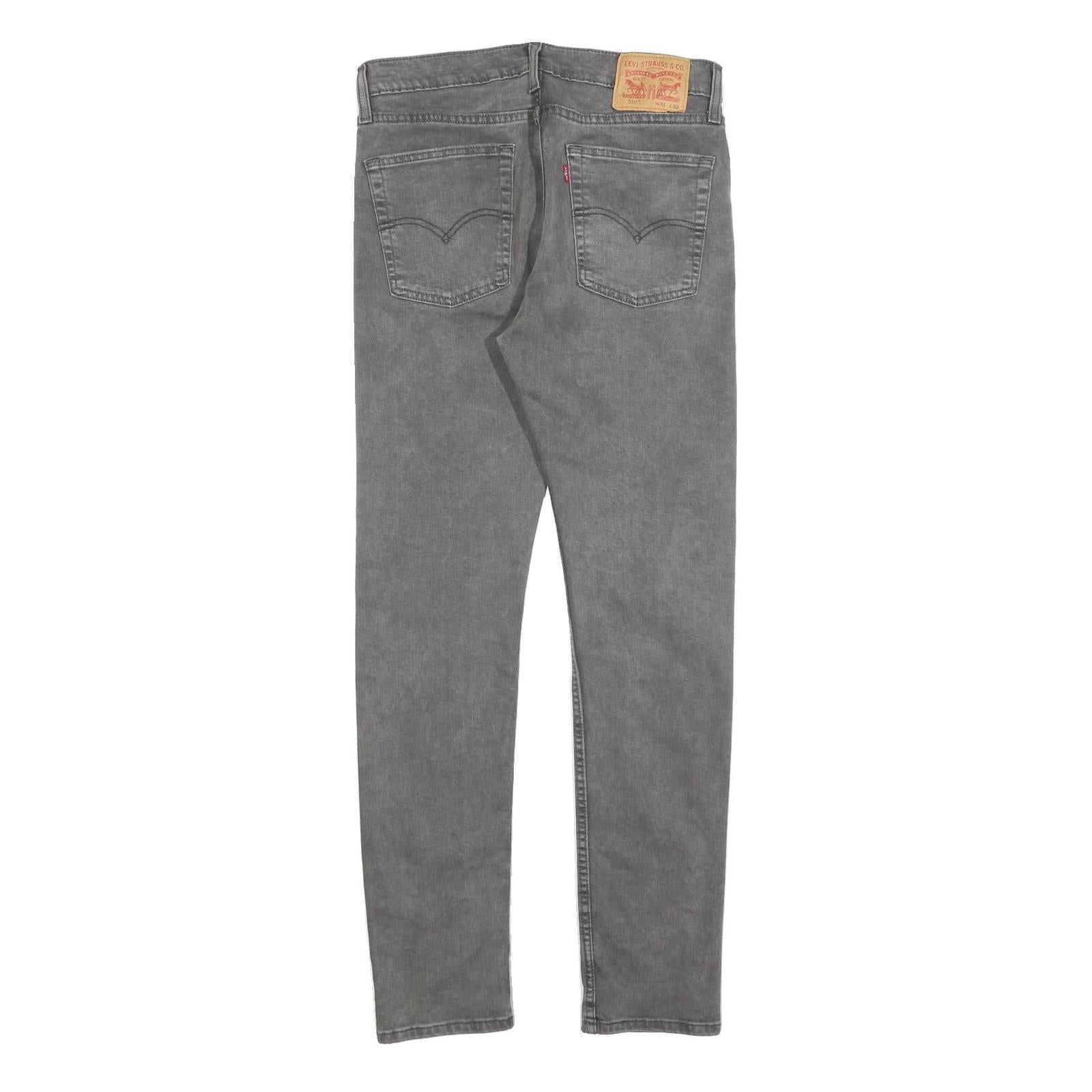 LEVI'S 510 Mens Jeans Grey Slim Skinny Denim Medium W31 L32 Stylish Cotton Blend