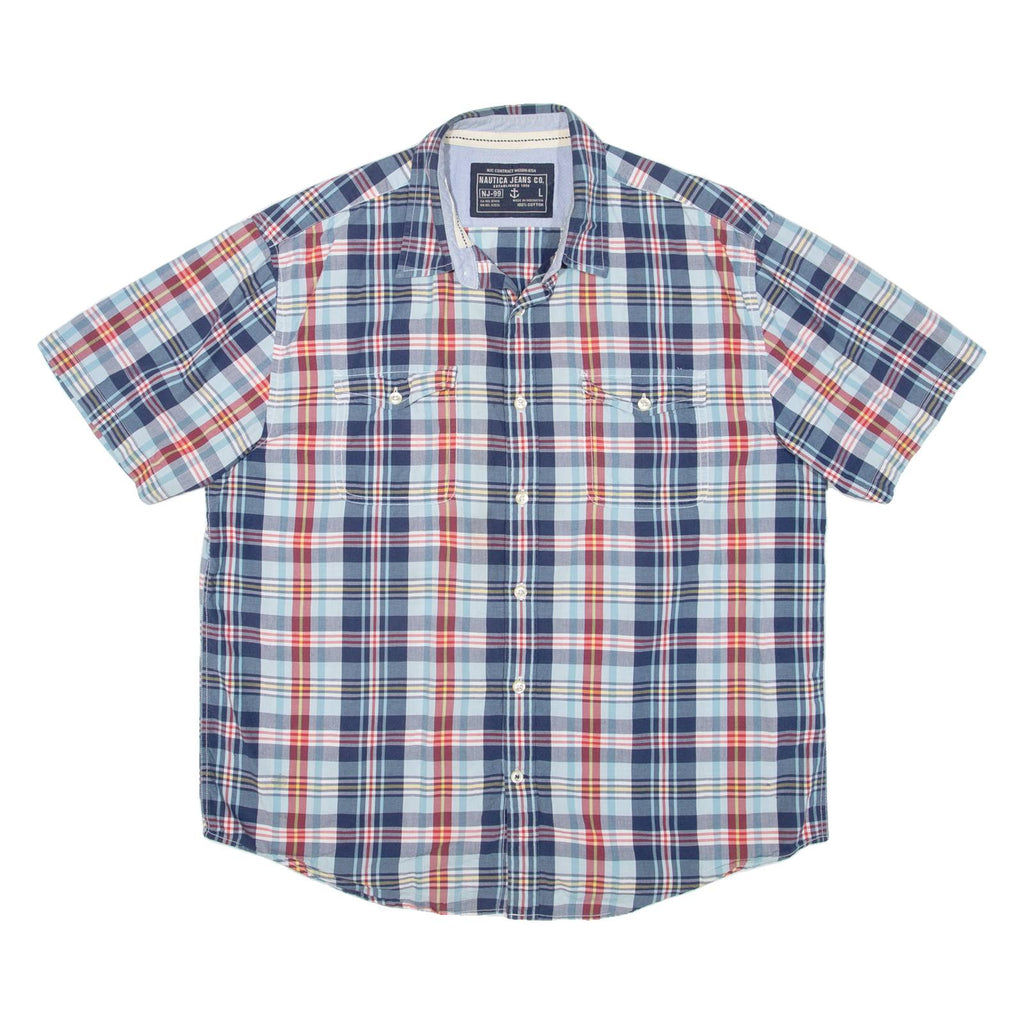 NAUTICA Mens Shirt Blue Check L