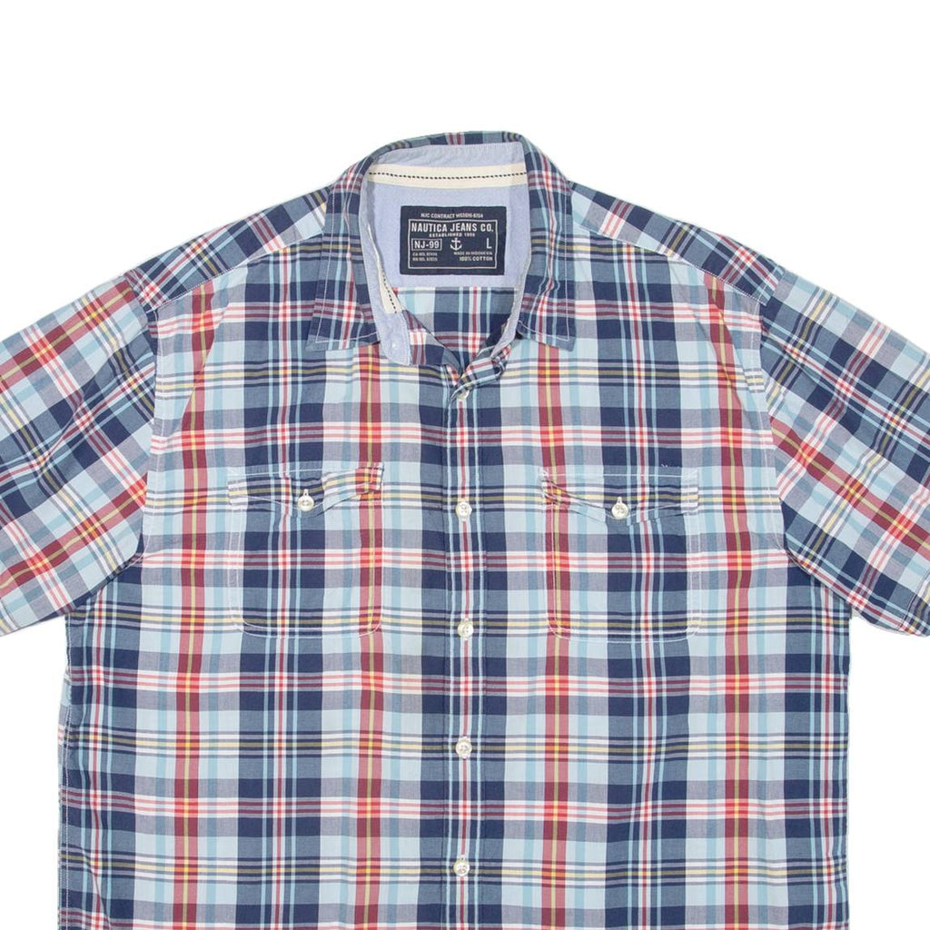 NAUTICA Mens Shirt Blue Check L