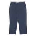 TOMMY HILFIGER Mens Polyester Blend Navy Regular Fit Straight Leg Trousers W32