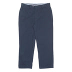 TOMMY HILFIGER Mens Polyester Blend Navy Regular Fit Straight Leg Trousers W32
