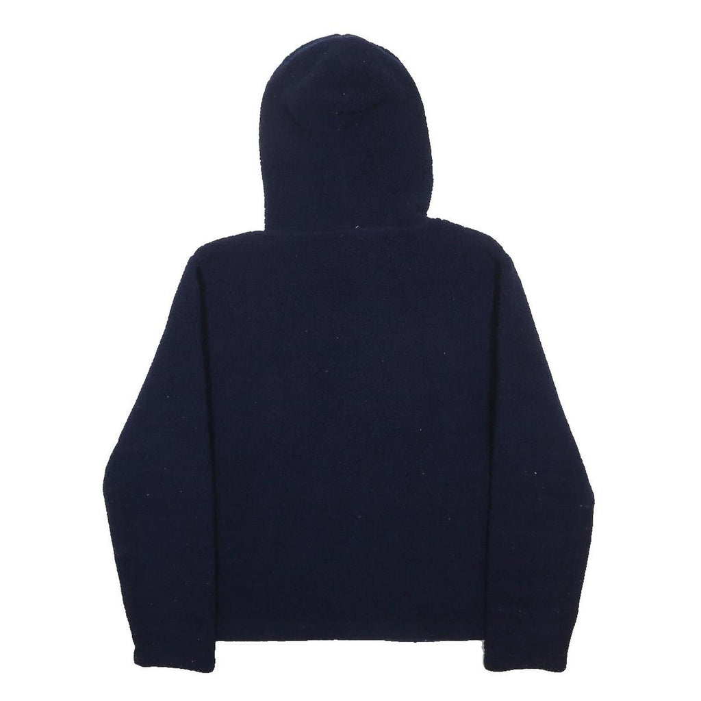FILA Womens Navy Blue Pullover Hoodie S Logo Embroidered Cotton Blend