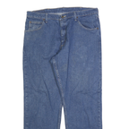 WRANGLER Mens Blue Regular Straight Denim Medium W36 L30 Classic Cotton Zip