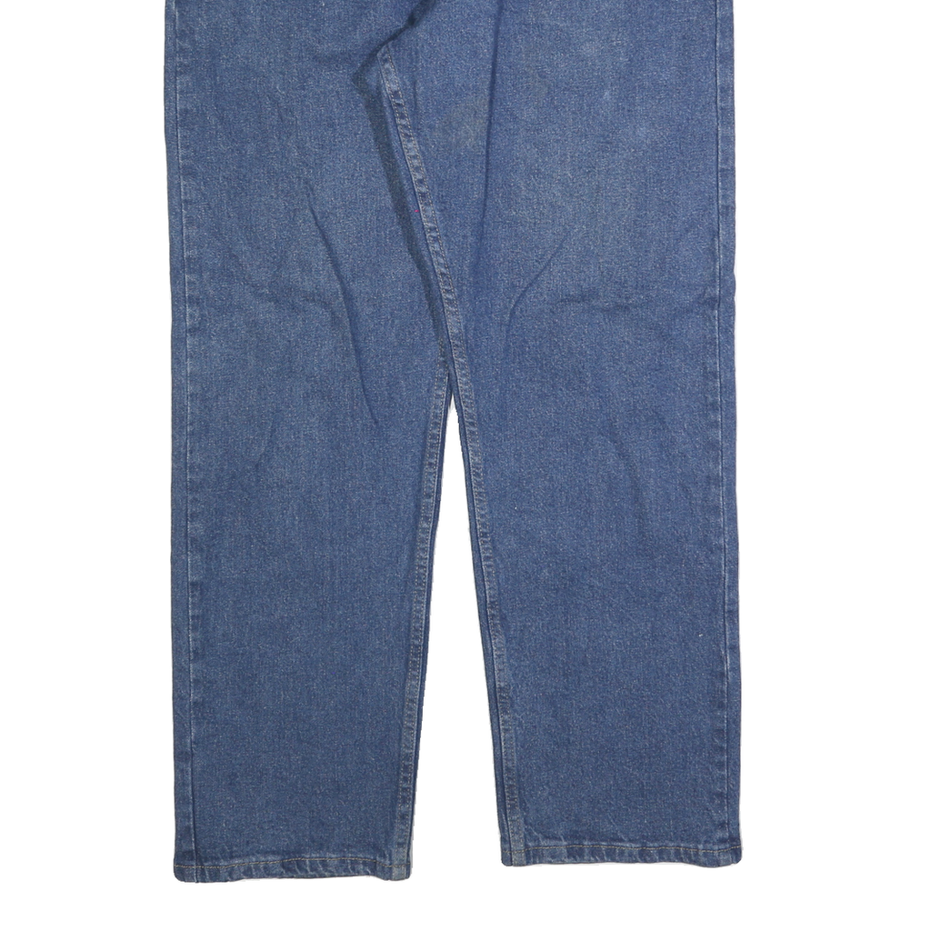 WRANGLER Mens Blue Regular Straight Denim Medium W36 L30 Classic Cotton Zip