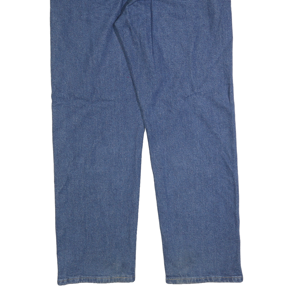 WRANGLER Mens Blue Regular Straight Denim Medium W36 L30 Classic Cotton Zip
