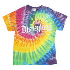 DISNEY PARKS Mens Colourblock Tie Dye T-Shirt M Short Sleeve Crew Neck Mickey