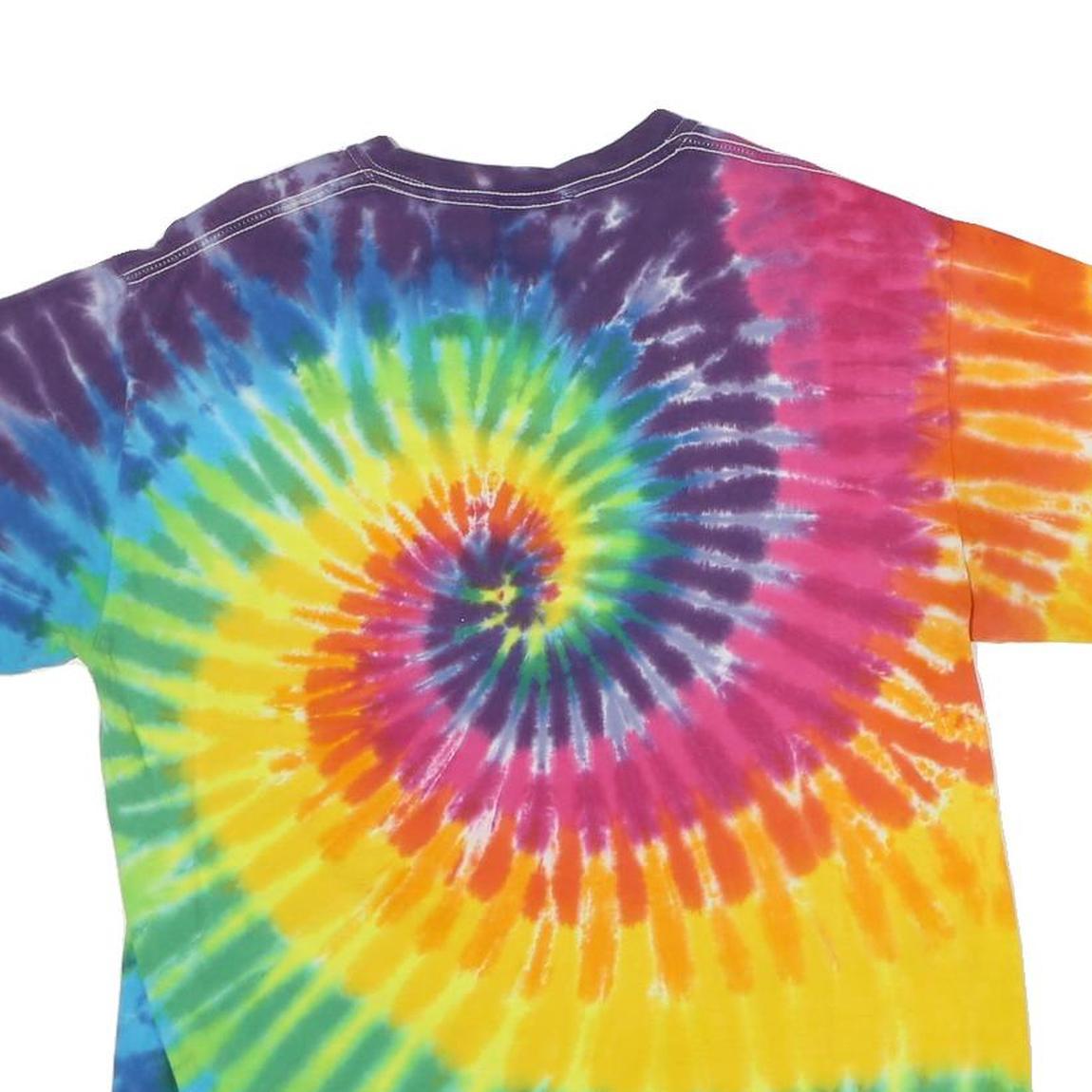 DISNEY PARKS Mens Colourblock Tie Dye T-Shirt M Short Sleeve Crew Neck Mickey