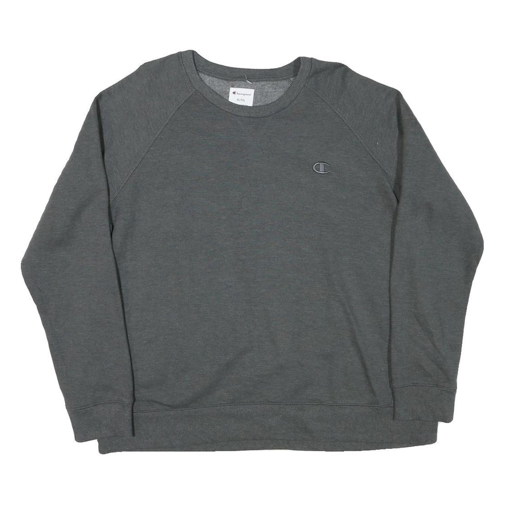 CHAMPION Mens Grey Cotton Blend Crew Neck XL Classic Logo Sweatshirt