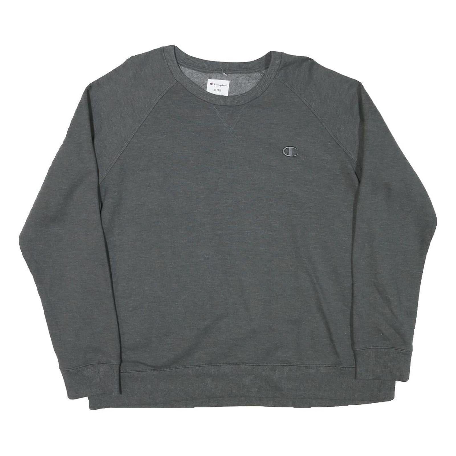 CHAMPION Mens Grey Cotton Blend Crew Neck XL Classic Logo Sweatshirt